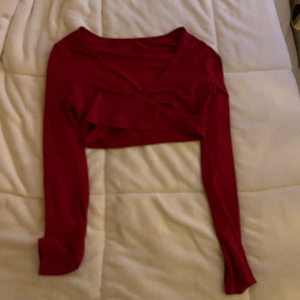 Shein red going out top